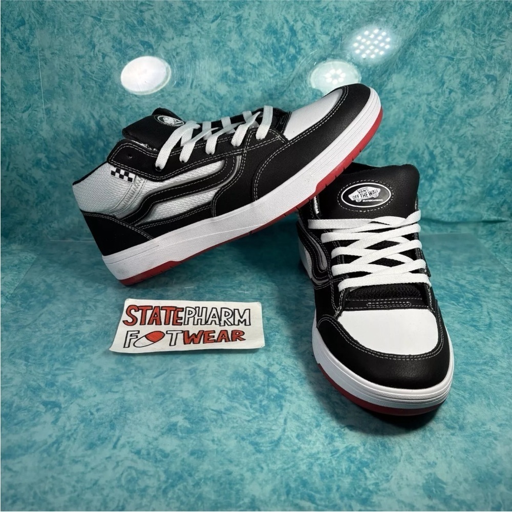 Vans Zahba Mid Top Men’s Black White Chunky Cushioned Skate Shoes Size 11.5